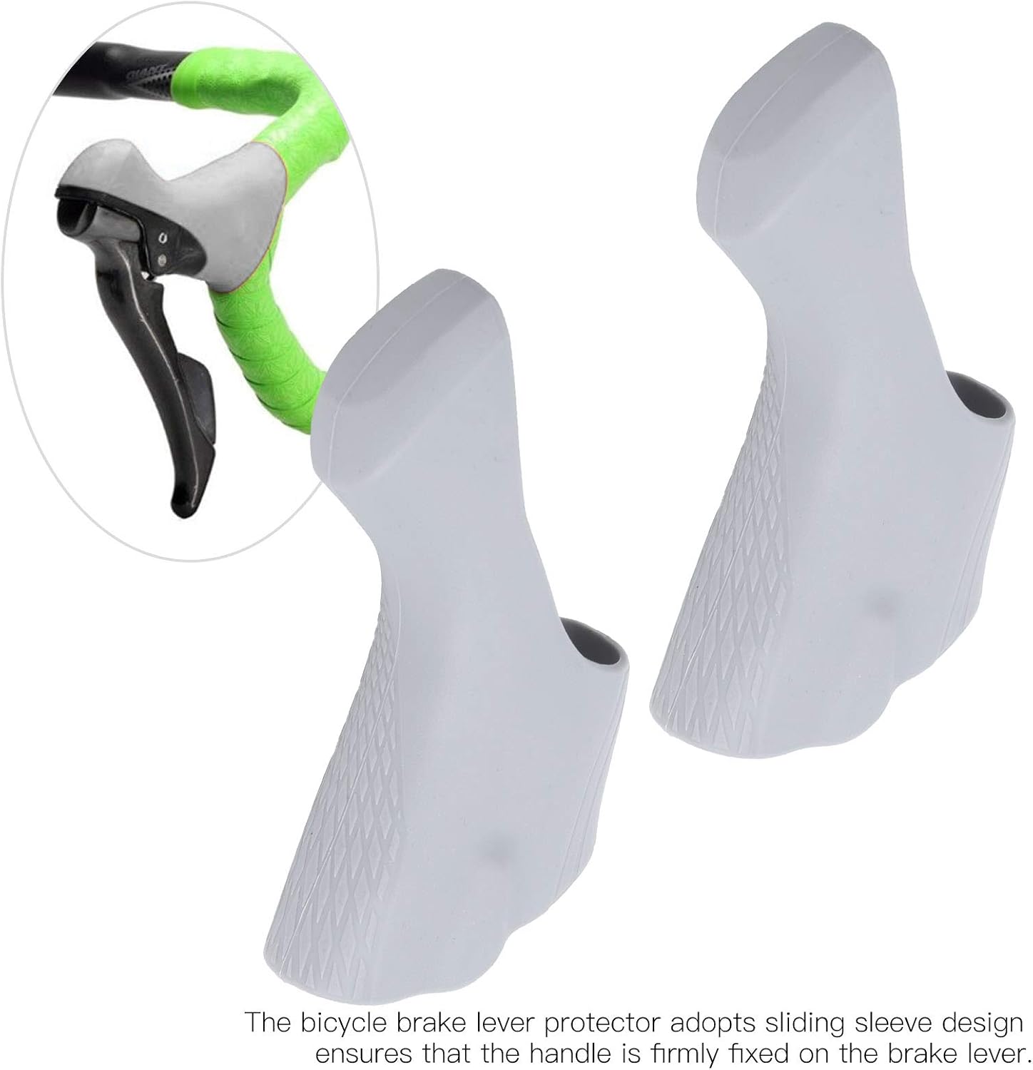 Keenso Road Brake Hoods, 1Pair Bike Brake Lever Handle Sleeves Protector Cover for ST?4700/5800/6800 Road