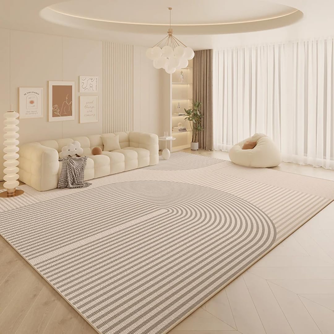 Tapis de chambre style crème doux pour créer un espace cocooning lavable