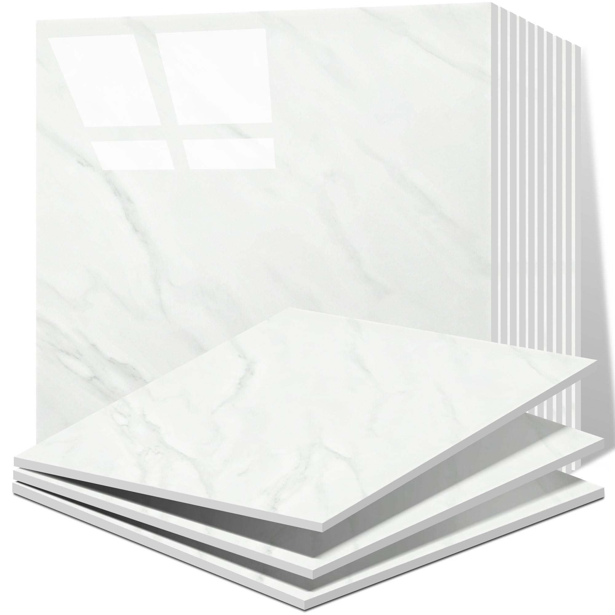 Vieshful 20 Piezas azulejos adhesivos cocina, Panel PVC Marmol Vinilos Azulejos de 30 x 30 cm Para la Pared, Azulejos Adhesivos para Cocina, baño, Sala de Estar