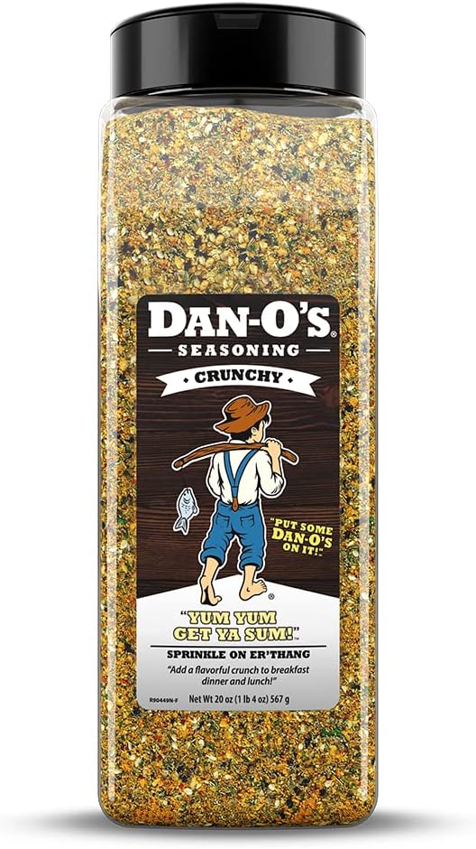 Dan-O’s Seasoning Crunchy | Large Bottle | 1 Pack (20 oz)