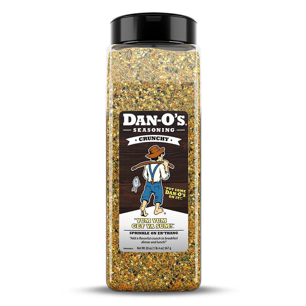 Dan-O’s Seasoning Crunchy | Large Bottle | 1 Pack (20 oz)