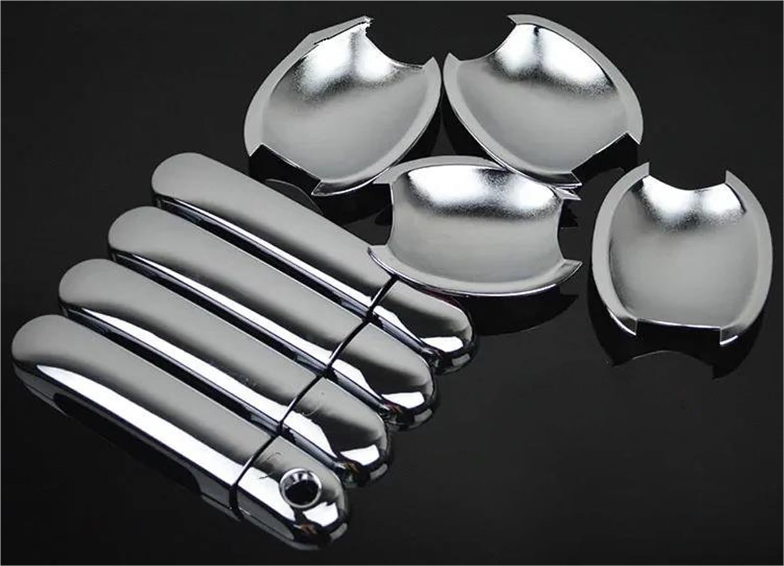 Nmjlqw Handle Bowl 0 Button Exterior Decoration Door Handle Covers Accessories Stickers For Nissan For Tiida C11 2004-2011 For Latio For Versa 2006(Handle Bowl 0 Button)