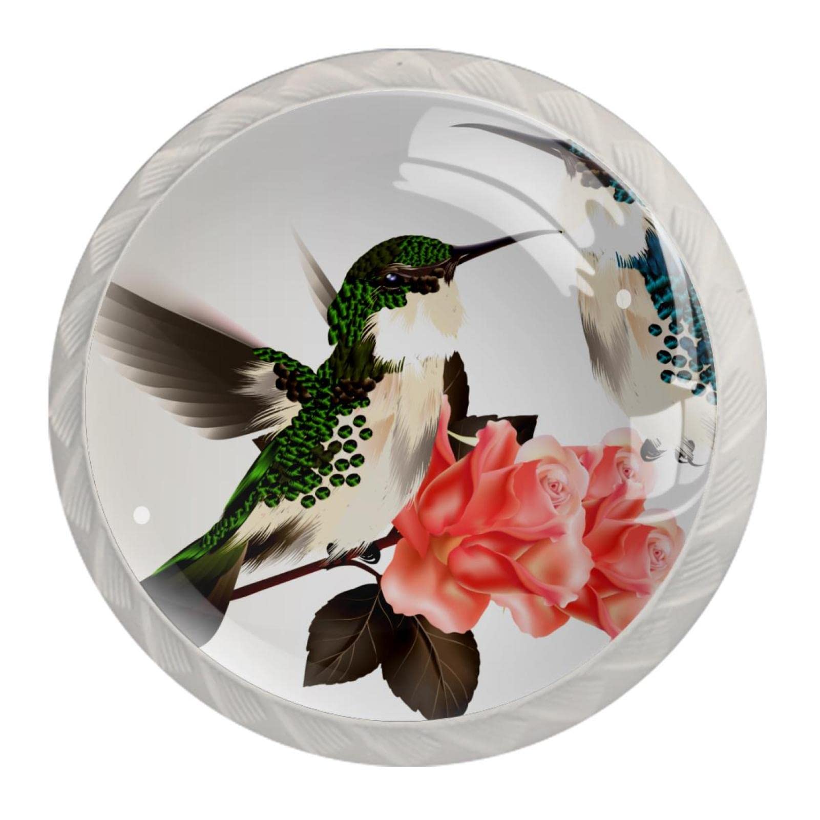 Boutons de porte blanche colibri pour remplacer des poignées de placard cassées ou usées