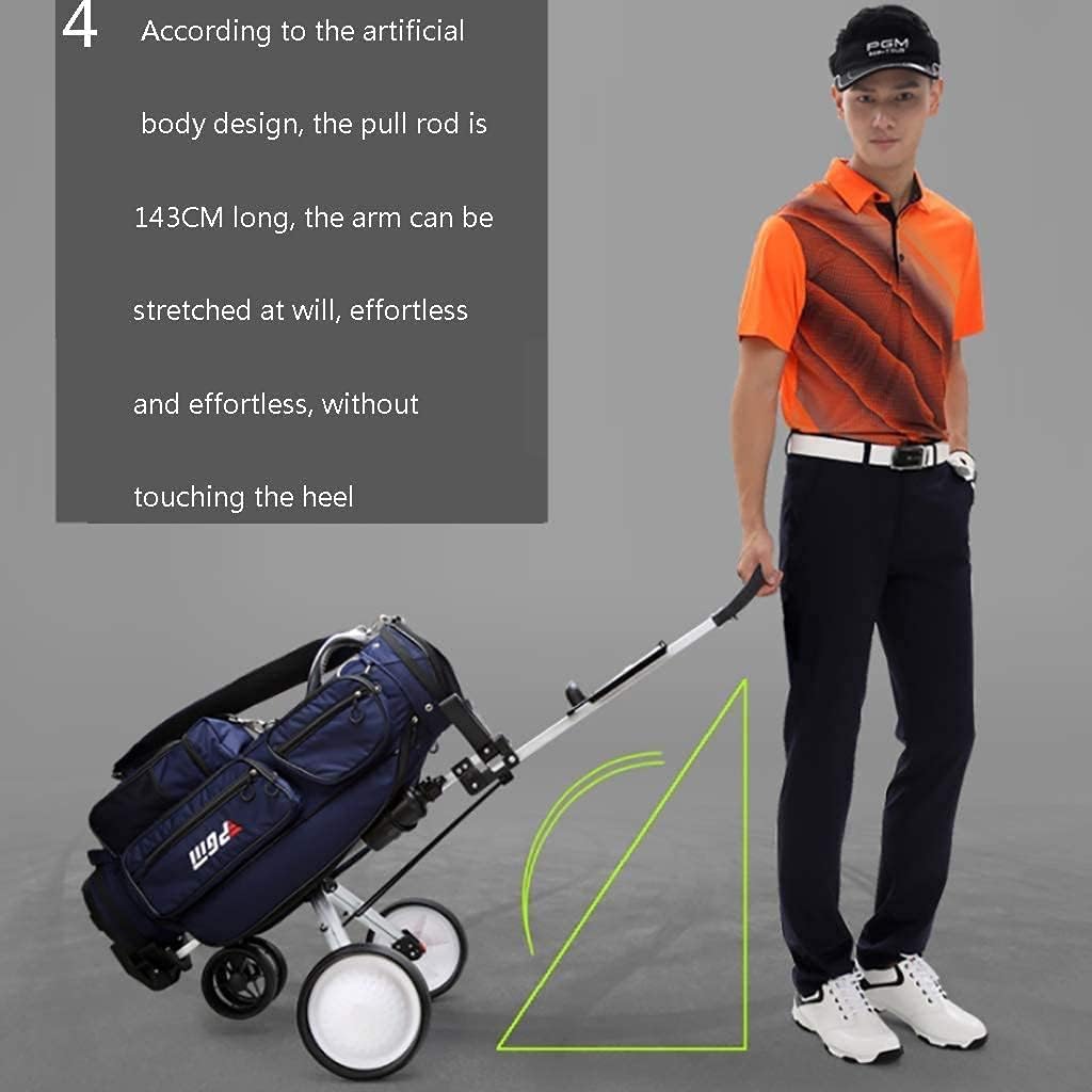 Cube Golf Trolley Foldable 3-Wheel Golf Push Cart Golf Pitch Tool Supplies Golf Cart with Multi-Function Panel