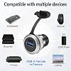 Jetstream USB 3.0 Panel Mount Coupler USB 3.0 Socket Socket 5 Gbps Recessed Thread Connection with Dust Cap Suitable for Stable and Reliable Data Transfer