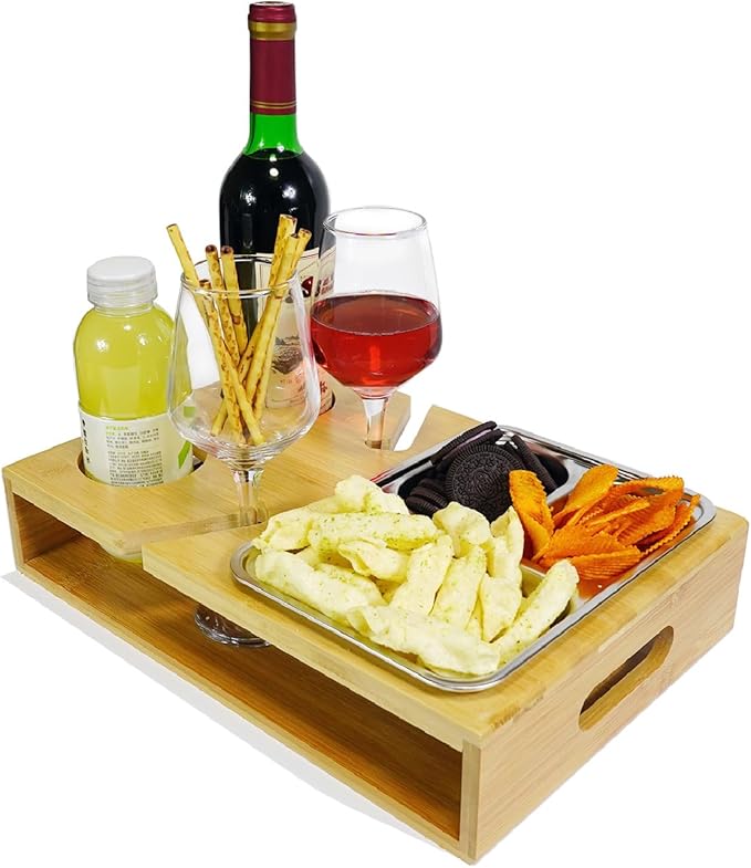 aullalah Couchbar Snackbox, Couch Bar mit Snackschalen, Snackbar Sofa
