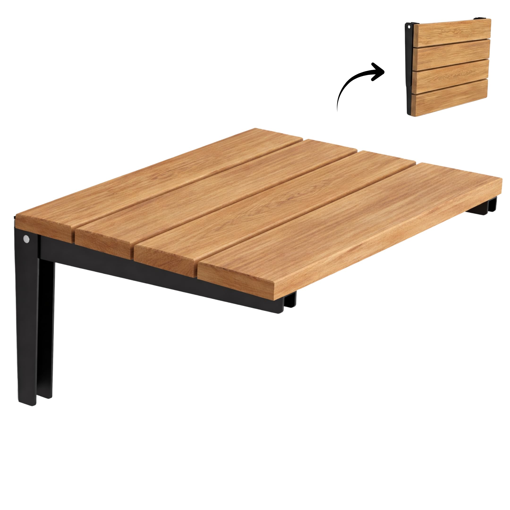 Asiento de ducha plegable de madera de teca maciza natural, banco de ducha plegable, taburete de ducha plegable montado en la pared, asiento de ducha interior para personas mayores, discapacitadas