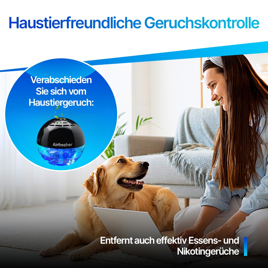 Aspira Home Lufterfrischer mit Ionisator – Duftzerstäuber & Airfresher Bowl inkl. 250 ml Aloe-Vera-Duft – Ohne Farbstoffe – Für frische Raumluft