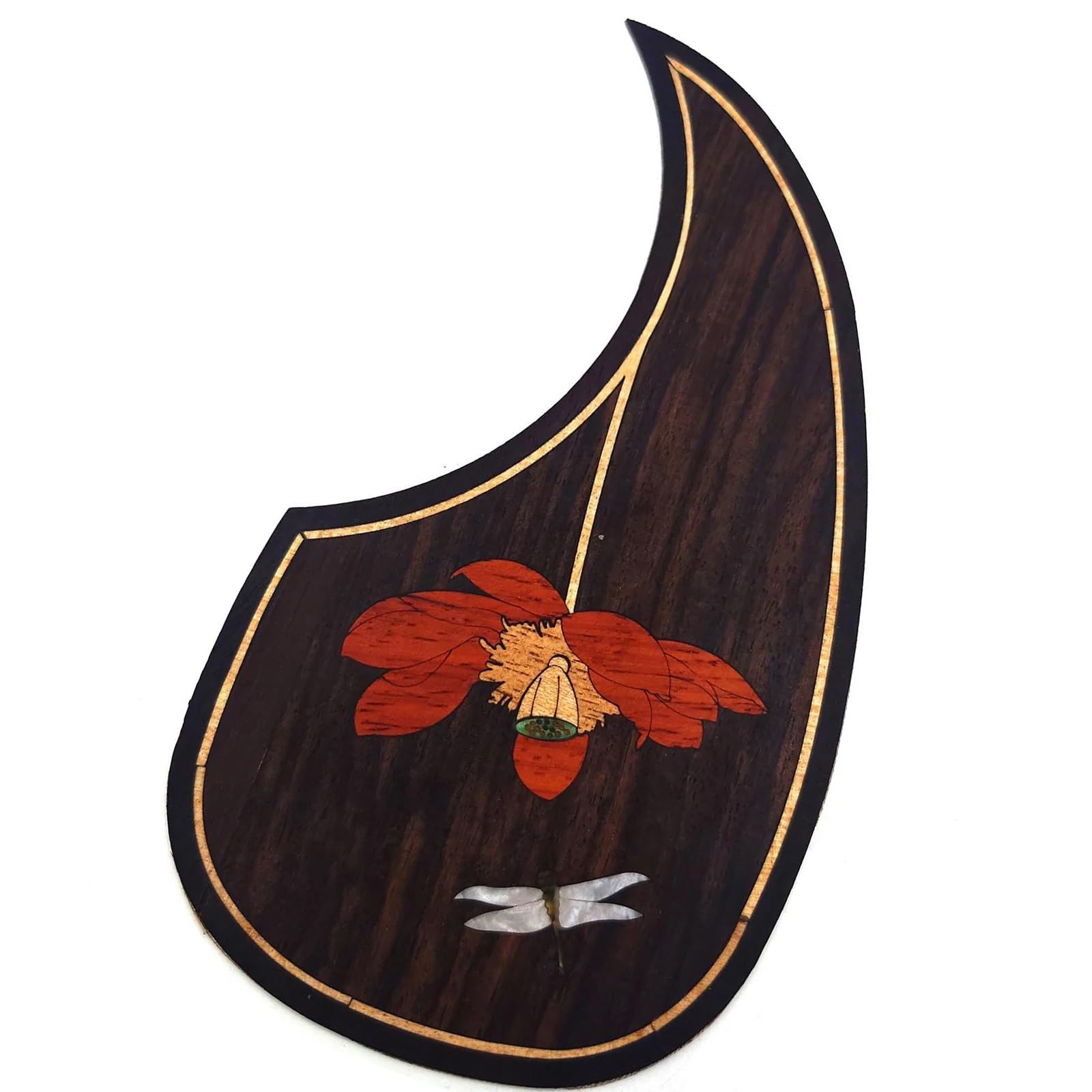 Uniwersalna osłona pickguardu do gitary akustyczne Pickguard do gitary akustycznej lite drewno idealnie sfazowane krawędzie części zamienne do instrumentów