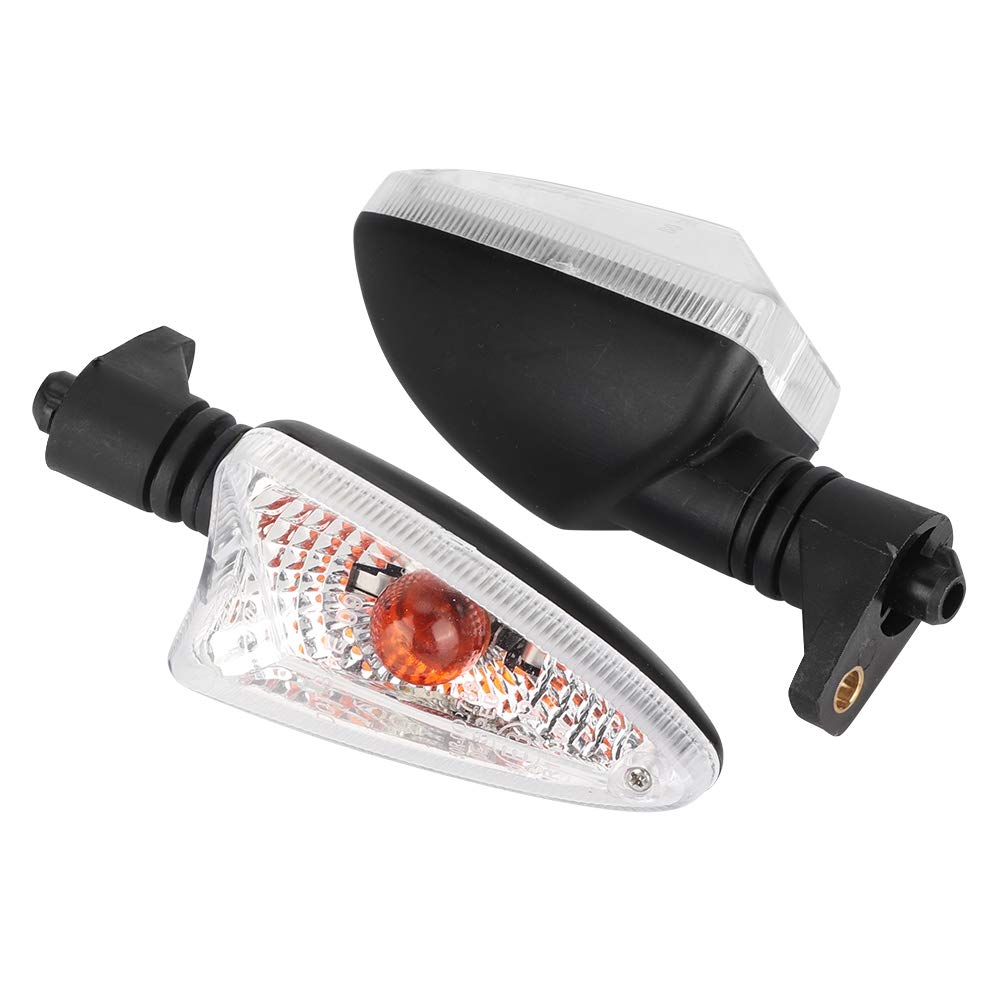 EBTOOLS Motocykl światło obrotowe, 1 para motocykla kierunkowskazu kierunkowskazu lampa migająca pasuje do 800 2011-2013,1050 2007-2013, 675 / R 2009-2014, Street Triple 675 2007-2013 (czarno-biały)