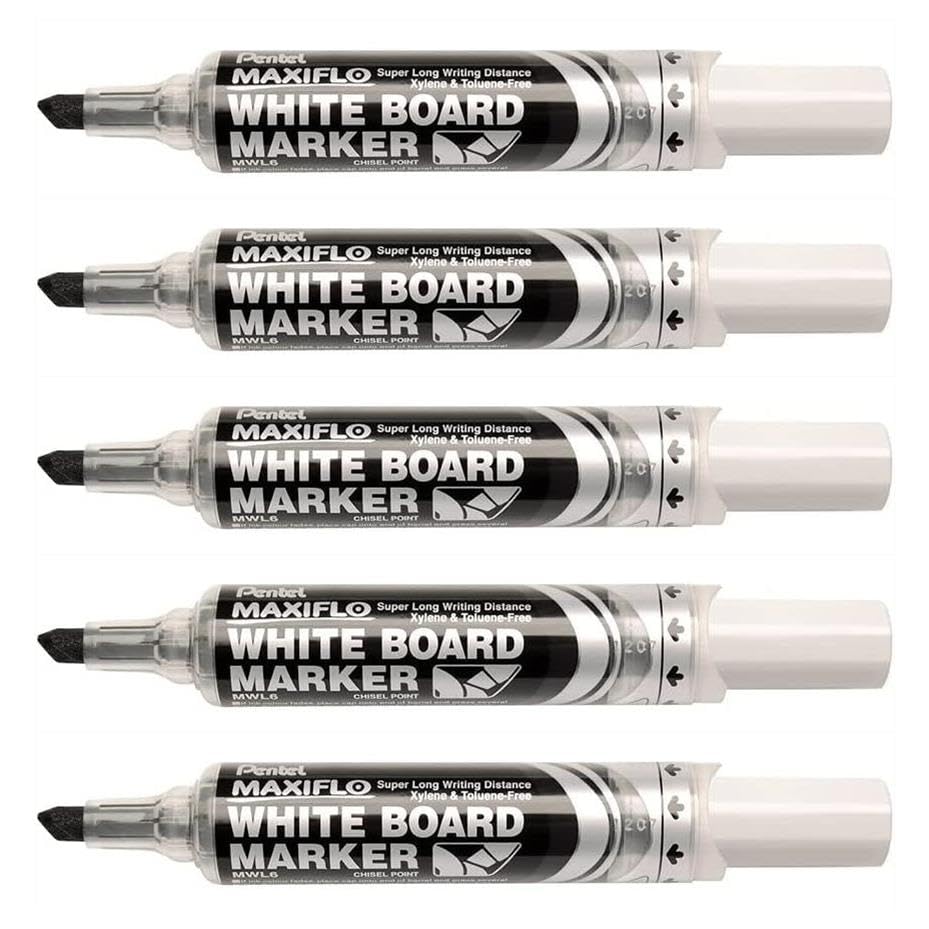 Marqueurs Tableau Blanc PENTEL MAXIFLO Pointe Biseautée Qualité Durable