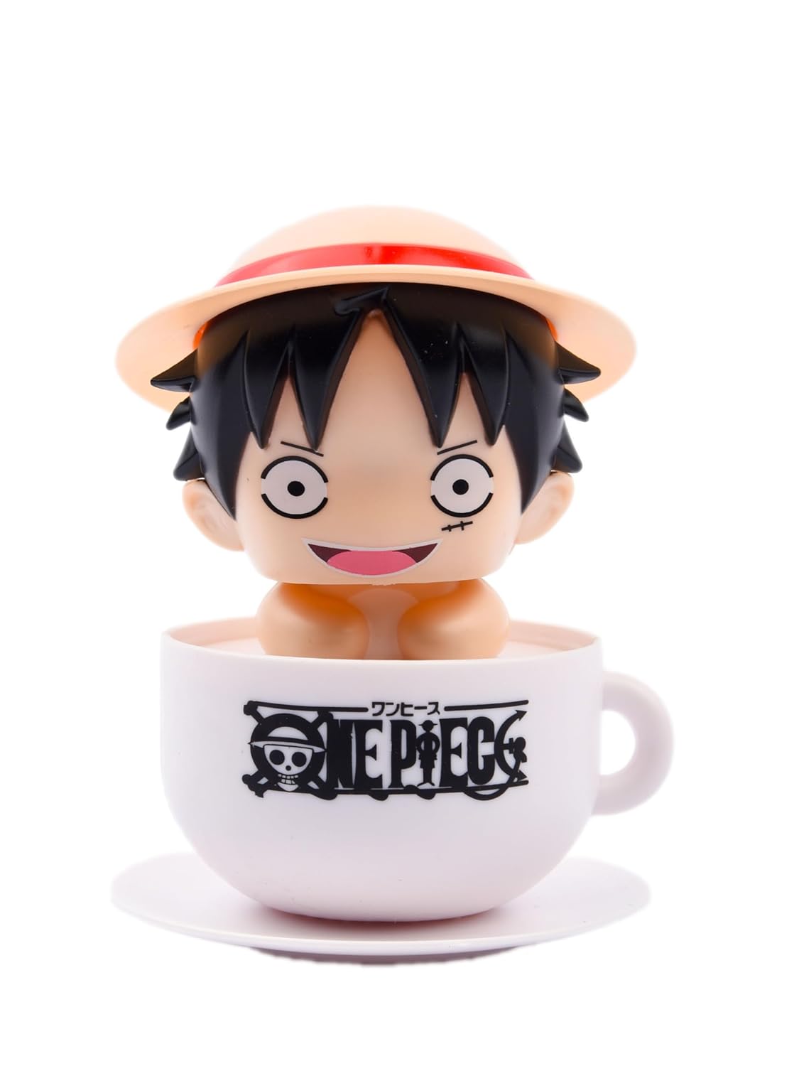 Buy One Piece Anime Pirate in Cup Solar Bobblehead Figure, Anime Luffy