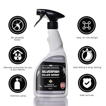 Karlsten Silverfish Killer Spray Fast Effective Quality Silverfish Killer 500 ml Non staining
