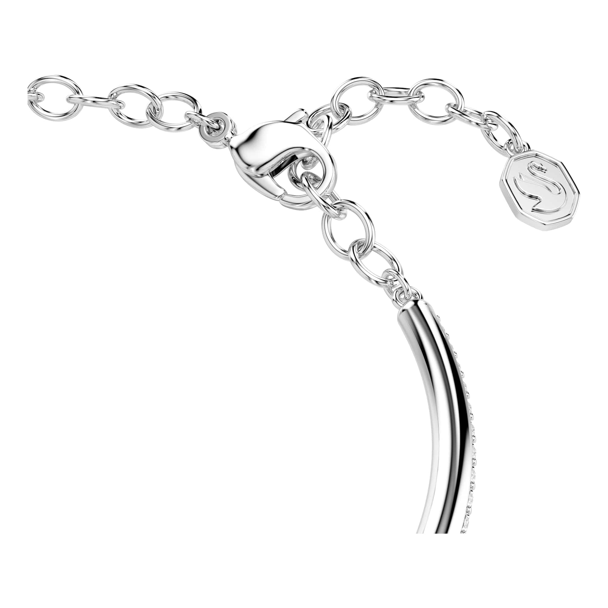Swarovski Dextera Collezione Bracciale rigido, Taglio rotondo, Bianco