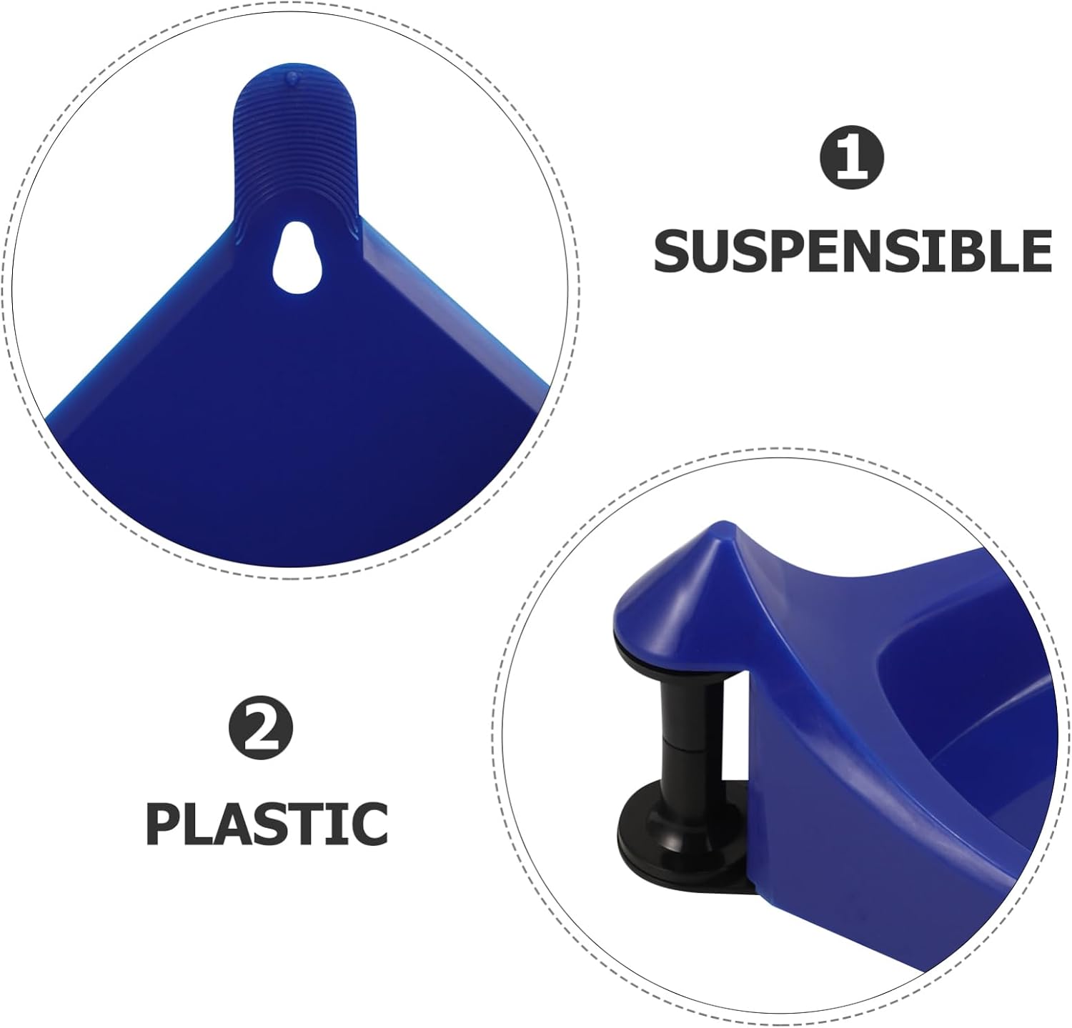 Blue Plastic Wheel Chock for Vehicle Tire Grip and Stability