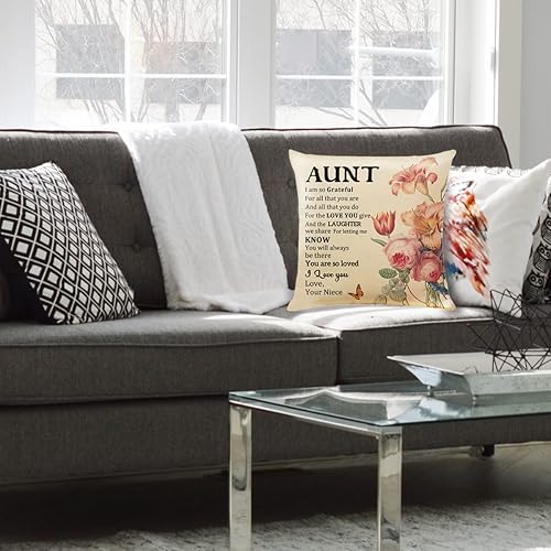 Miniatura 4 de Fundas de almohada para regalo de tía, You are So Loved I Love You, funda de cojín para sofá dormitorio, tía, Navidad, Año Nuevo, regalos de