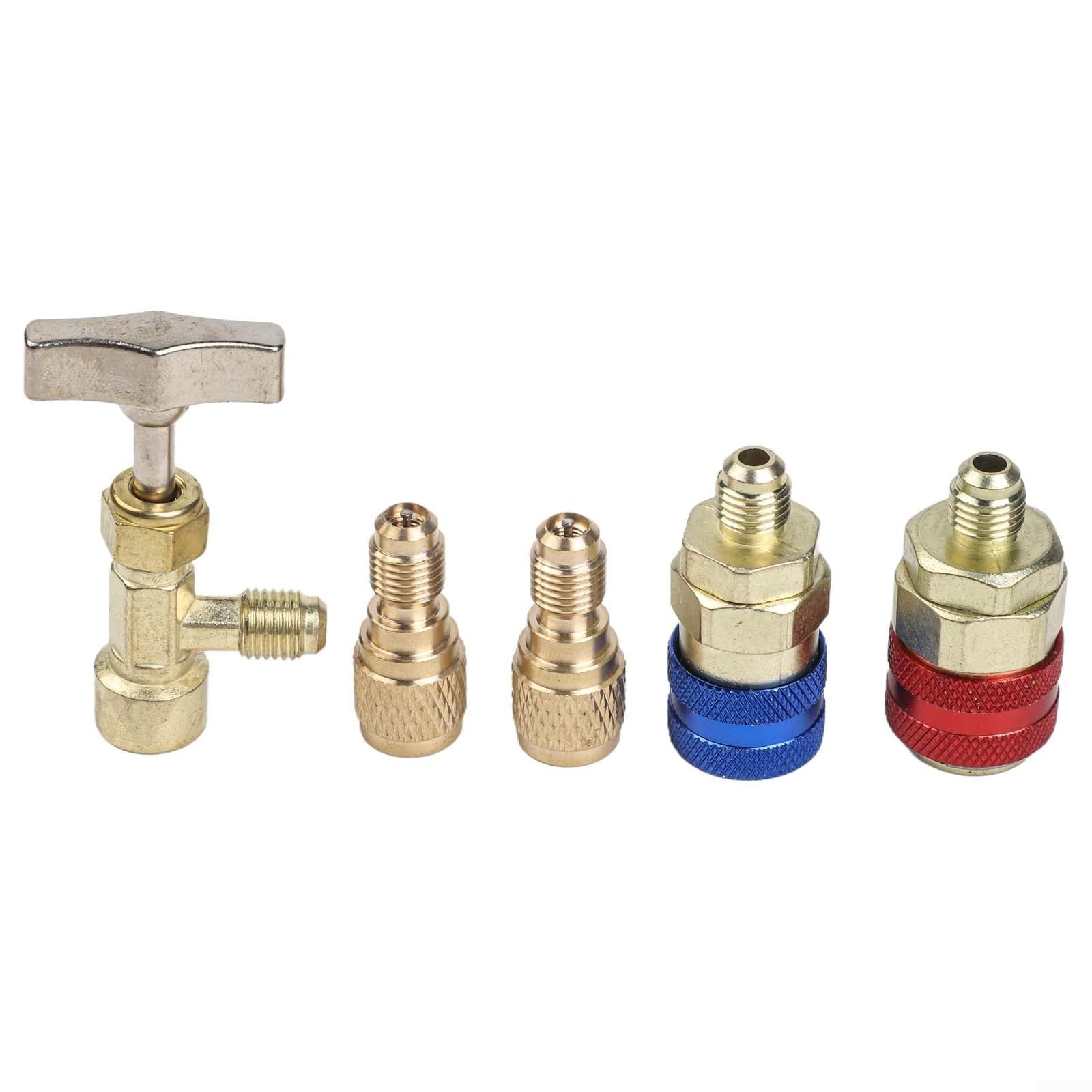 Klimaanlagen Werkzeug Diagnose Manometer Set Mit Schlauch Und Haken Für R410A R404A R134A R22 R32 Druckmessgerät Tester Kit 5 Fuß Schläuche 9-teilig