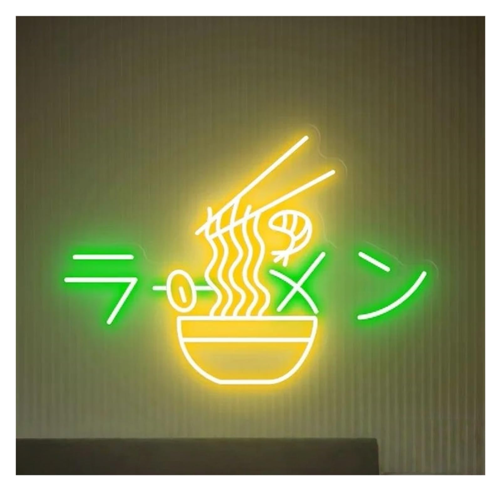 RONGCH Hanging Art Neon Signs Ramen Japanese Noodles Neon Sign Restaurant Business Window Display Decor Dimmable Lamps Make Your Storemore Shiny 45cm(C)
