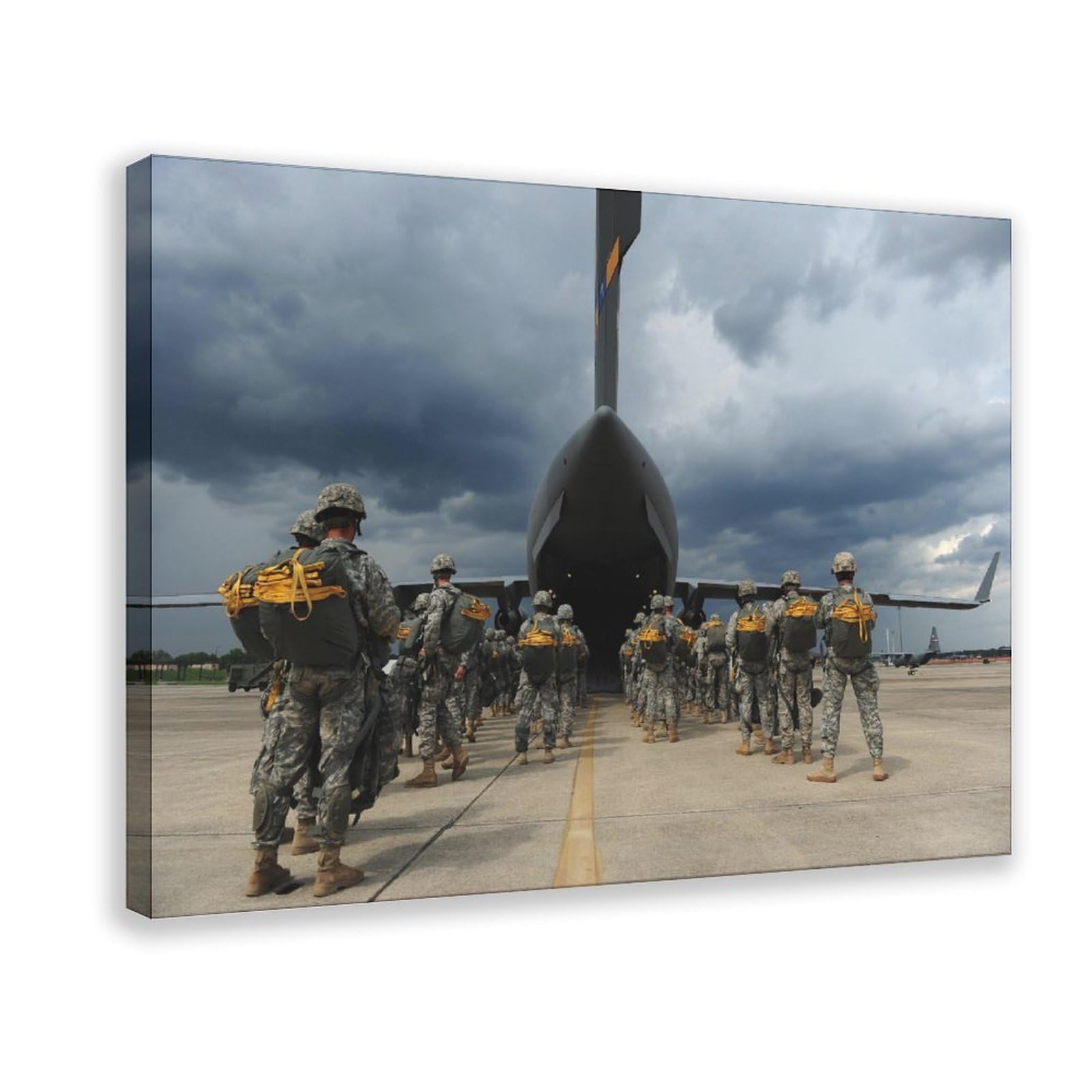 Us Army Paratrooper 1st Brigade Combat Team 82nd Airborne Division Canvas Poster Wall Art For Living Room Bedroom And Other Room Decoration 30x20inch(75x50cm) Frame-style
