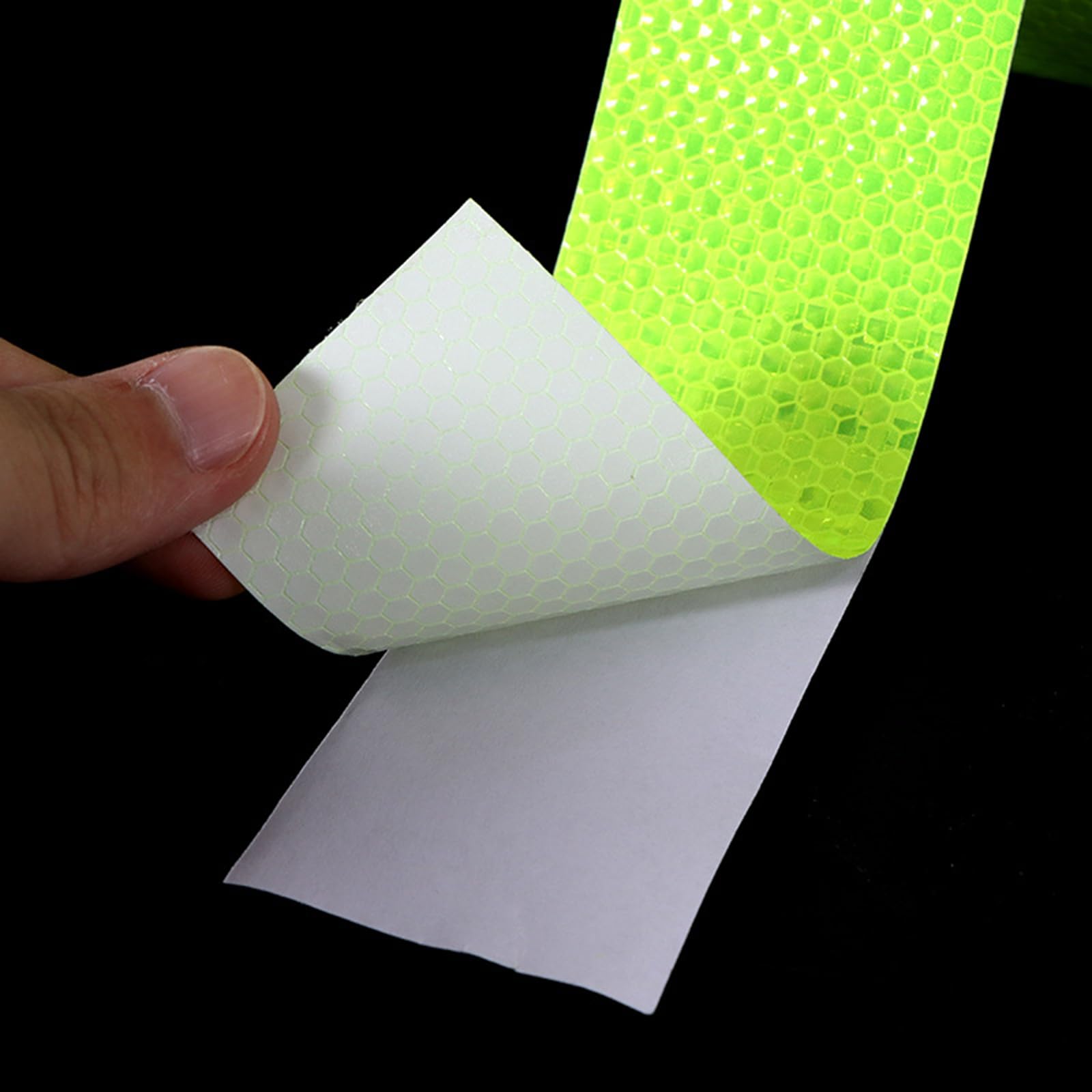 eallen Verde Fluorescente Cinta Reflectante Adhesiva 5/10/20CM X 25M, Cinta Adhesiva De Advertencia Reflexiva. Tira Seguridad Alta Visibilidad,Width 5cm
