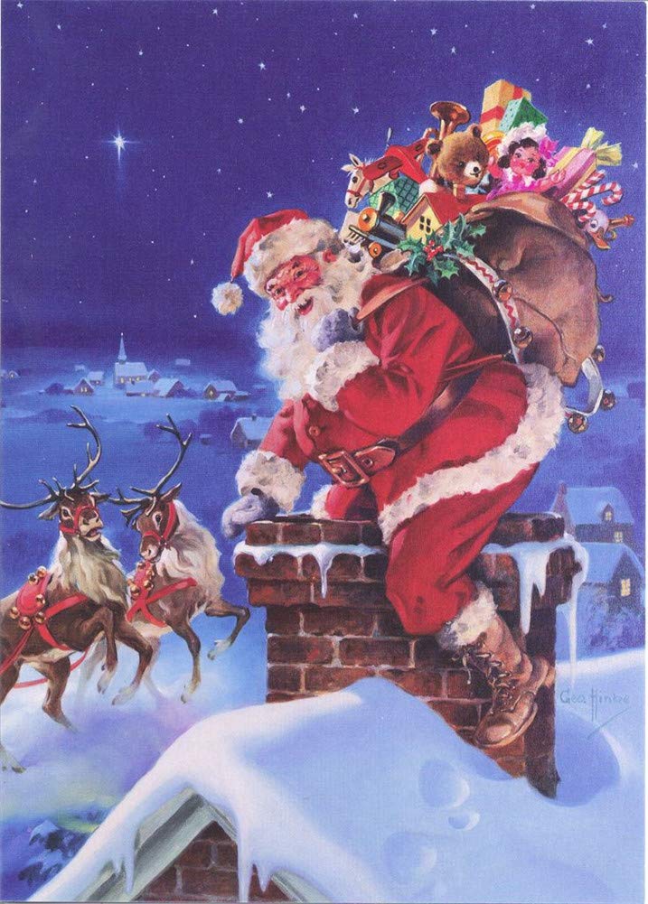 Kit De Pintura De Diamante 5D Para Adultos Y Niños, Awesocrafts Santa Claus Camión Noche Estrellada Taladro Completo DIY Diamond Art Crystal