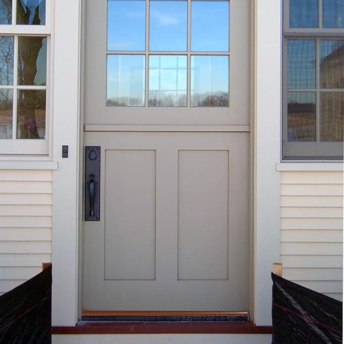 Miniatura 4 de YXQ Barrido inferior del cepillo de puerta (2.5 pulgadas de ancho x 36.5 pulgadas de largo) con soporte de aleación de aluminio marrón en forma de H