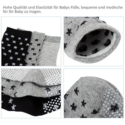 FUTURE FOUNDER Set van 6 antislipsokken voor kinderen van 0-24 maanden, voor baby's en meisjes van 0-24 maanden - Image 6