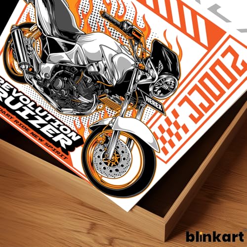 Image of BLINKART Honda Tiger (Custom) Car Posters Sticker Gift Items for Boys Room Wall Decor || Comes with Double-Sided Tape|| Decoration Bedroom Living Room Office Studio Decor | 12x18 In (A3) - CAR-290