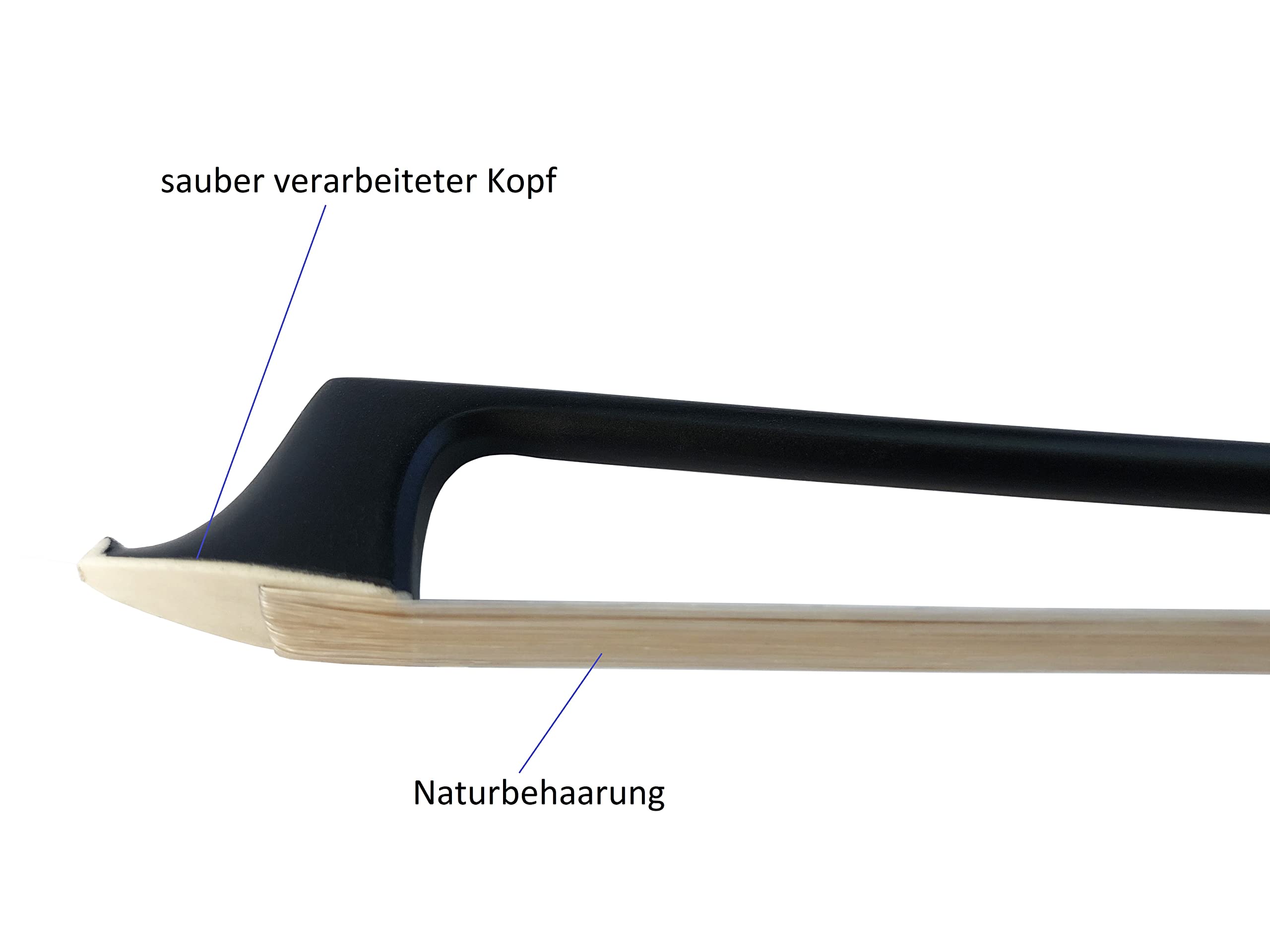 Violinbogen Geigenbogen Carbon Kohlefaser Violine Geige 4/4 mezzo-forte – gerade, stabil, spielfreudig
