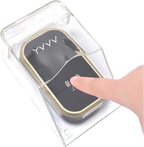 Cubierta impermeable transparente para timbre de puerta inalámbrico, la Lluvia y la Nieve y Compatible con Transmisores Caja Resistente para Timbre de Puerta Exterior