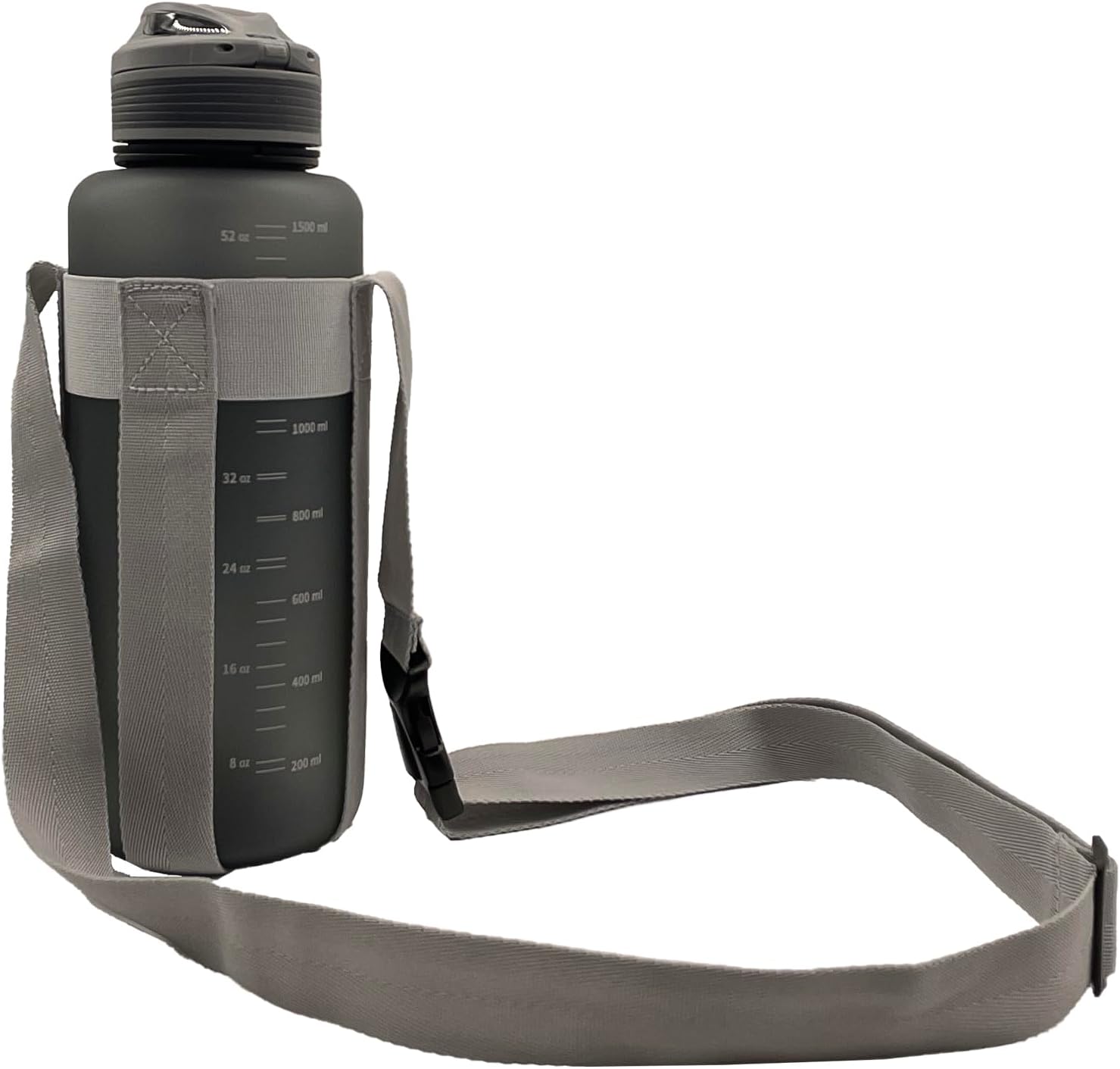 Gray Water Bottle Shoulder Strap, Suitable for 28-52oz Universal Water Bottle, Simple Adjustable Crossbody Strap For Outdoor Sports(Bottle Excluded)