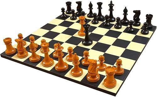 Miniatura 9 de CHESSBAZAAR Reproducido 1904 Cambridge Springs International Congress Tournament Piezas de ajedrez en boj envejecido - 4" King