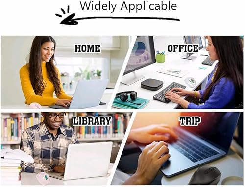 Miniatura 6 de Lindo mouse inalámbrico, 2.4G silencioso portátil inalámbrico con receptor USB, mouse inalámbrico Kawaii para laptop, Chromebook, PC, portátil,