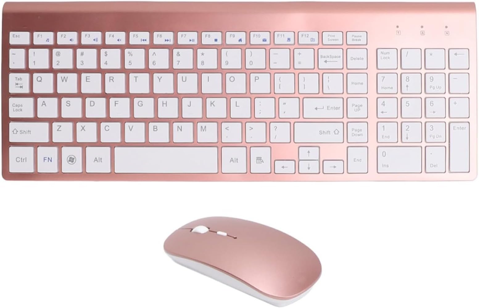 ローズゴールド) 車用品・バイク用品 ワイヤレスキーボードとマウスの