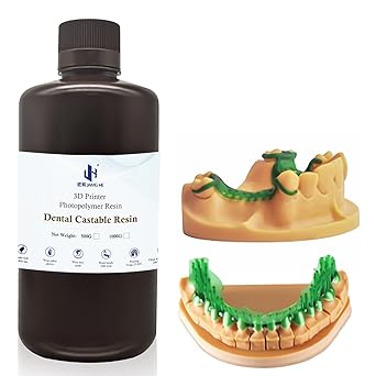 Jamghe Dental Castable Resin UV Photopolymer Resin 405nm Ultra Low Shrinkage, Easy Casting for Dental implant Restoration Frame & Crown 1000G?