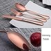 Berglander Rose Gold Silverware Set, 20 Piece Stainless Steel Copper Flatware Set Cutlery Sets, Service for 4 (Shiny Rose Gold)