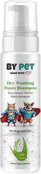 Cat and Dog Dry Washing Care Shampoo Feather Skin Care Foam 200 Ml with Aloe Vera Content