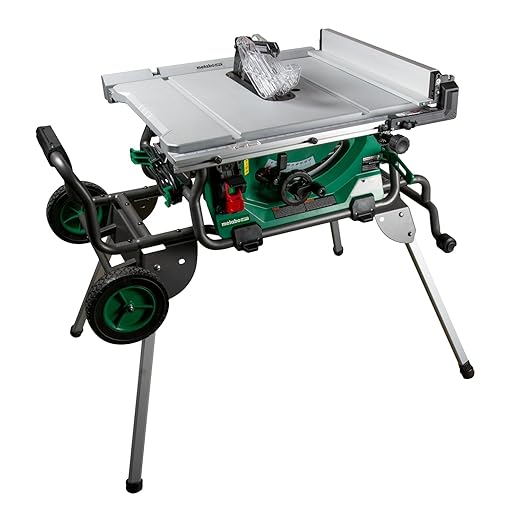 Metabo HPT Table Saw, 10-Inch Carbide Tipped Blade, 35-Inch Rip Capacity, Fold & Roll Stand, 8 x 13/16-Inch Dado Capacity, Jobsite | C10RJS