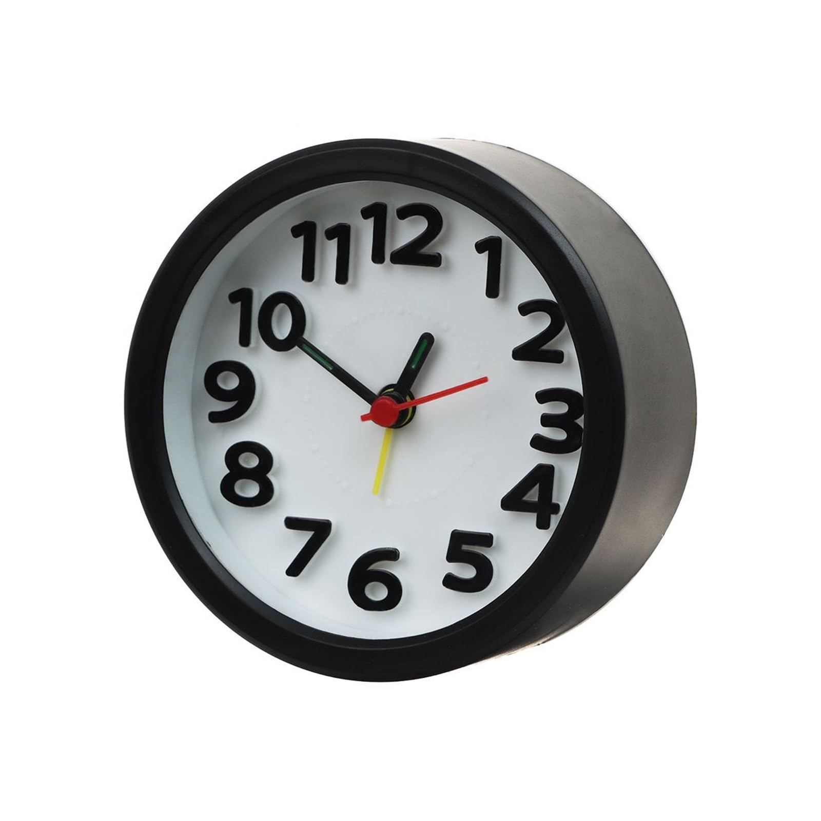 BMKGODN alarm clock， Bedside Table Decor No Tick Quiet Number Clock Quartz Battery Operated Clocks Alarm for Bedrooms(Black)