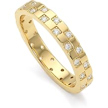 FRUMOS Gold Wedding Rings For Women,14k Stackging Rings Non Tarnish,Chain Cz Promise Rings,Wedding Band,Valentines Mother Christmas