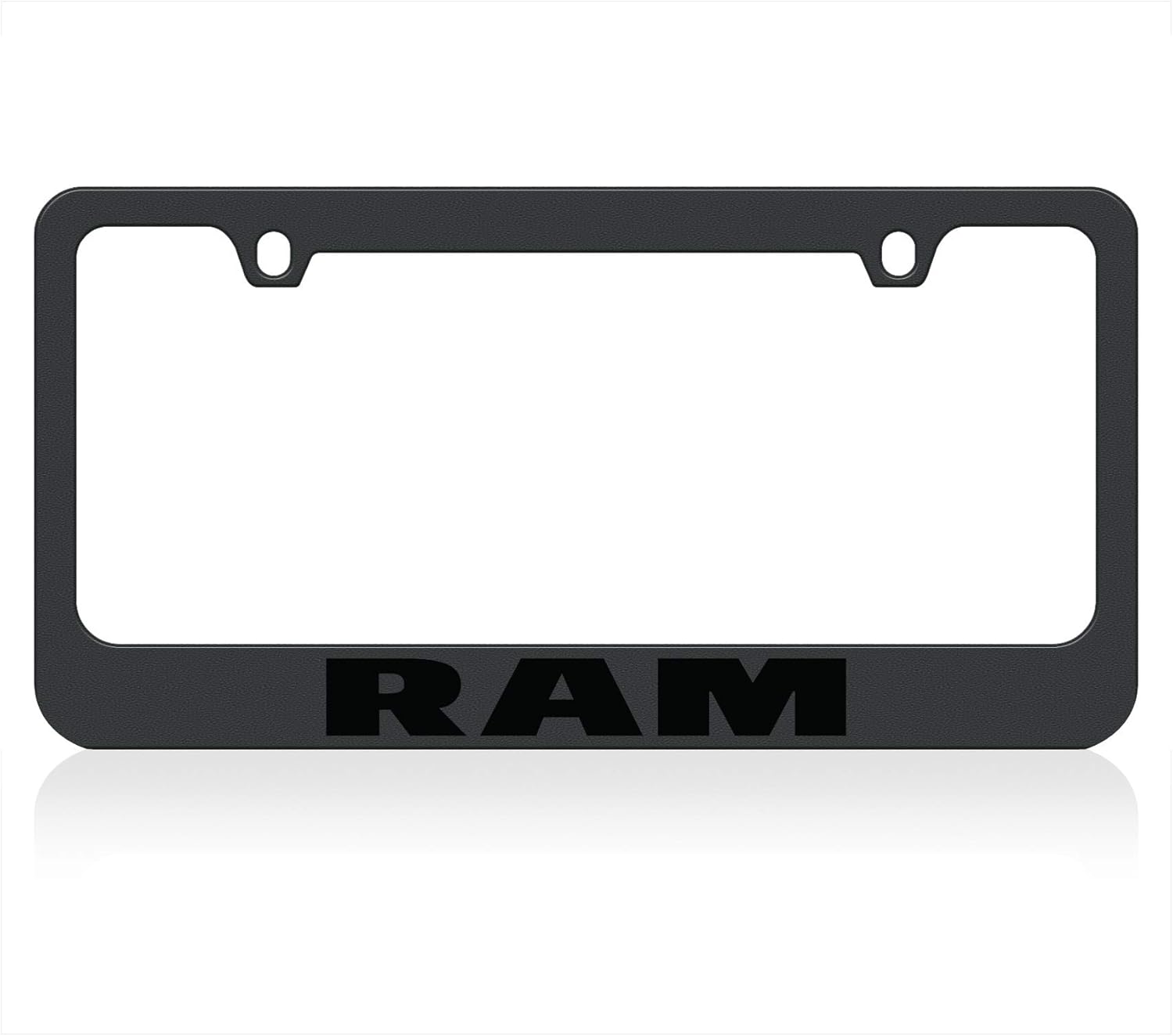 Eurosport Daytona- Compatible with -, Dodge RAM Word - Black License Plate Frame
