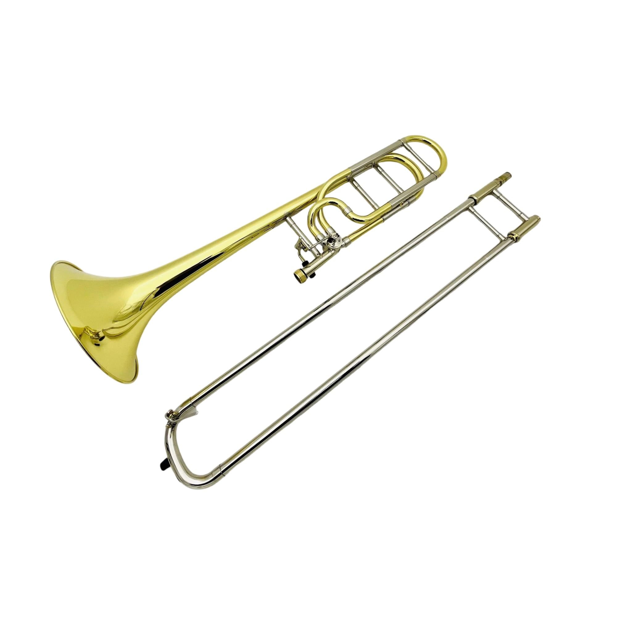 Puzon Bb/f Instrument Mosiężny Z Akcesoriami W Futerale Puzon