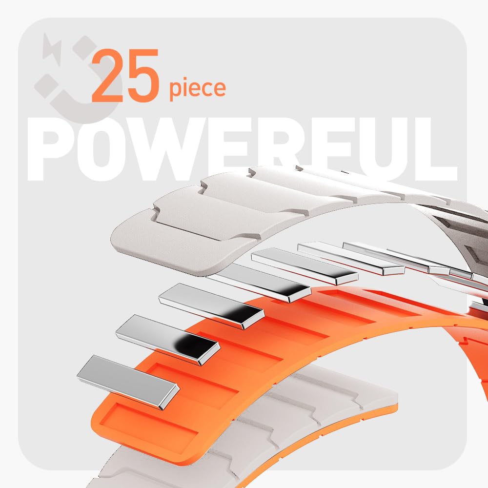 Compatible con correas de reloj inteligente FITVII, 20 mm, 22 mm, correa magnética compatible con FITVII HM57, correa magnética fuerte deportiva de silicona para reloj inteligente HM78, HM68, HM21