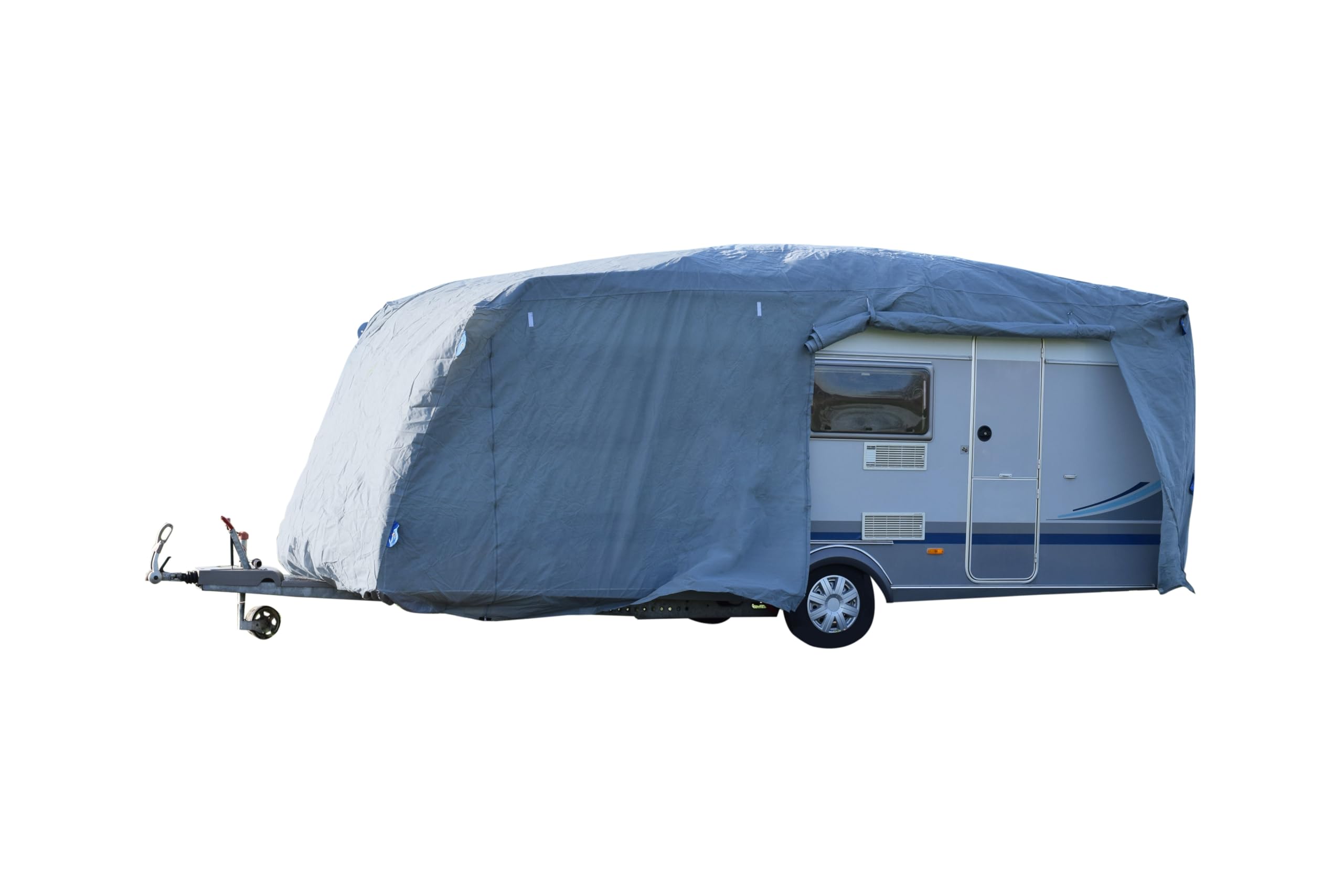 Bâche De Protection Caravane GreenYard Taille L (610x250x220cm) - Respirante, UV, Imperméable | Avec Porte Intégrée