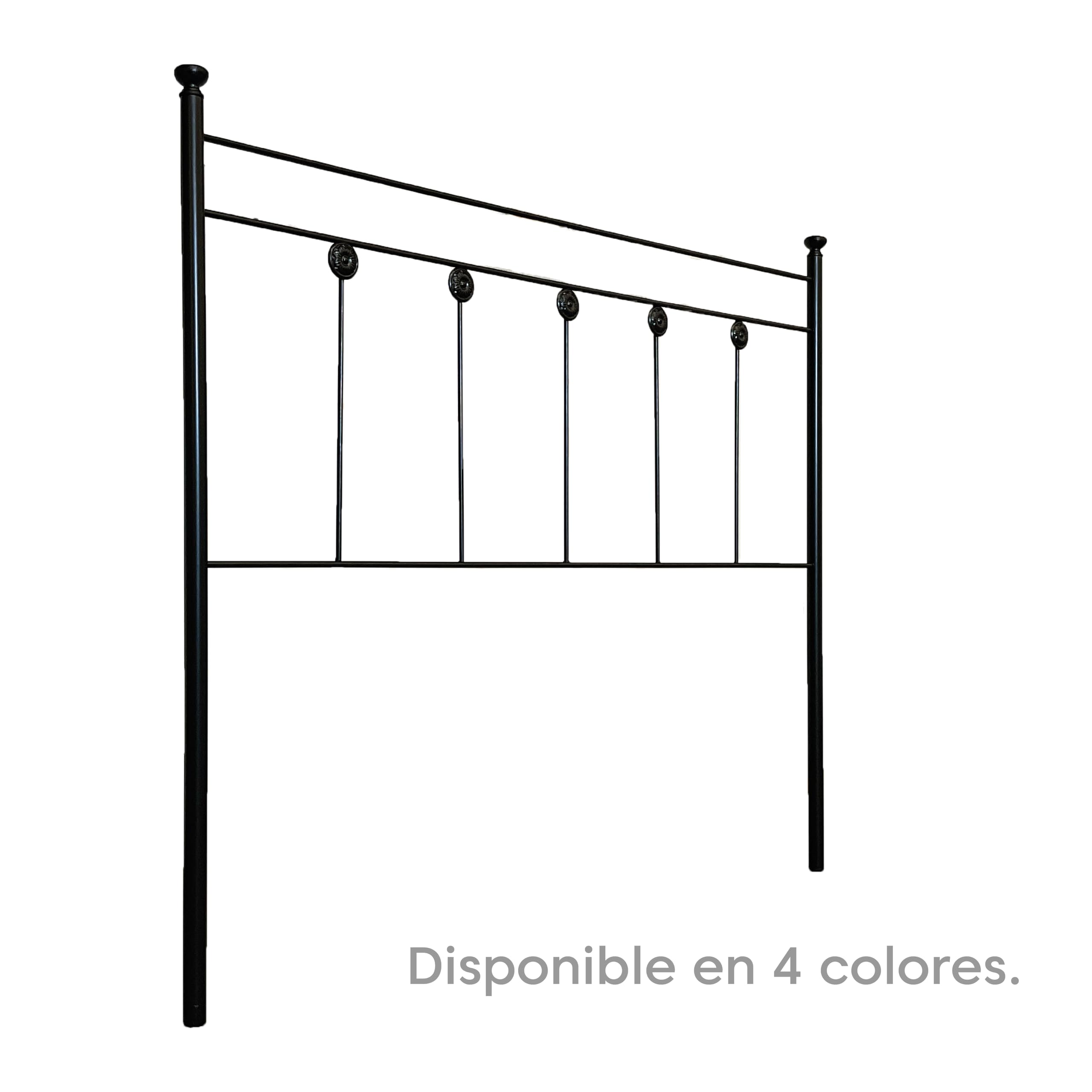 Cabecero Forja Cuenca, Cabezal para Cama, Cabecero, Cama Matrimonio e Individual, Cama De Hierro, Cabezal Forja, Cabecero Juvenil, Hecho En España (Negro, 135 cm)