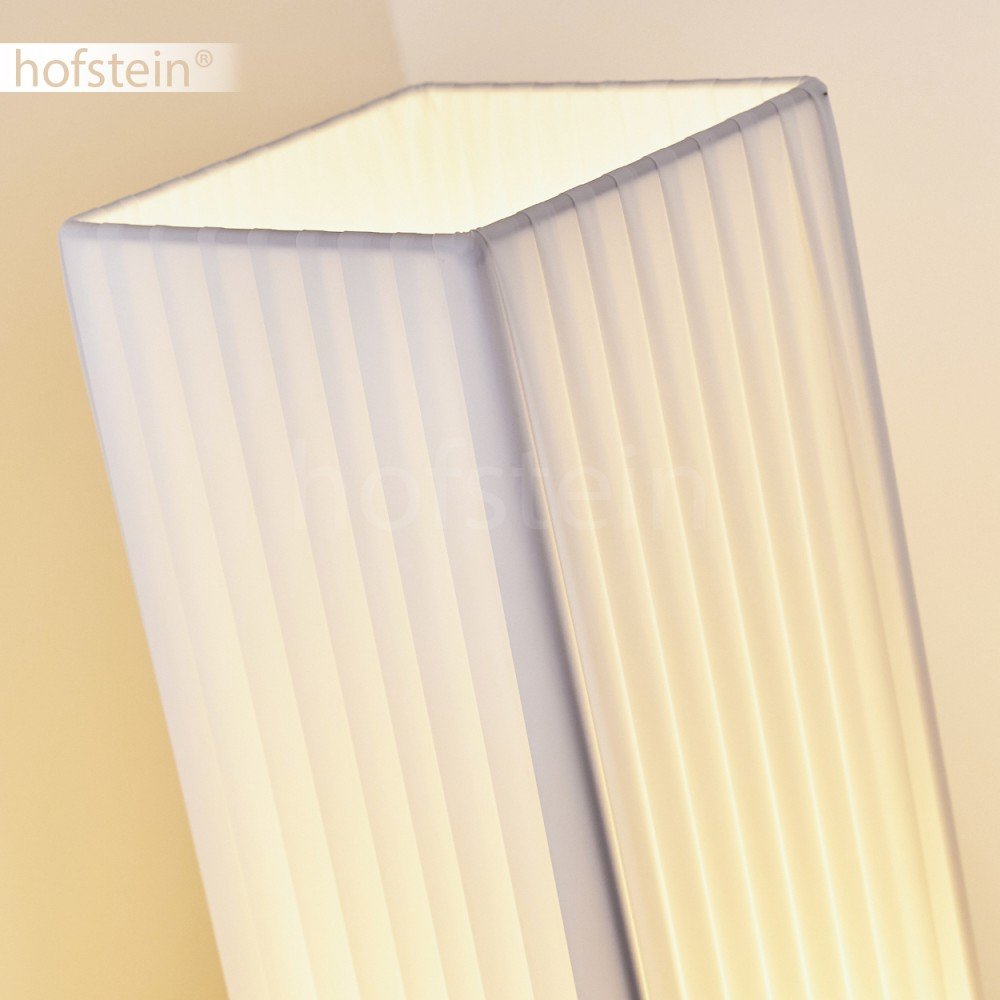 Stehlampe Newtok, moderen Stehleuchte aus Textil/Stoff in Weiß, 2 x E27-Fassung, mit Fußschalter am Kabel, ohne Leuchtmittel