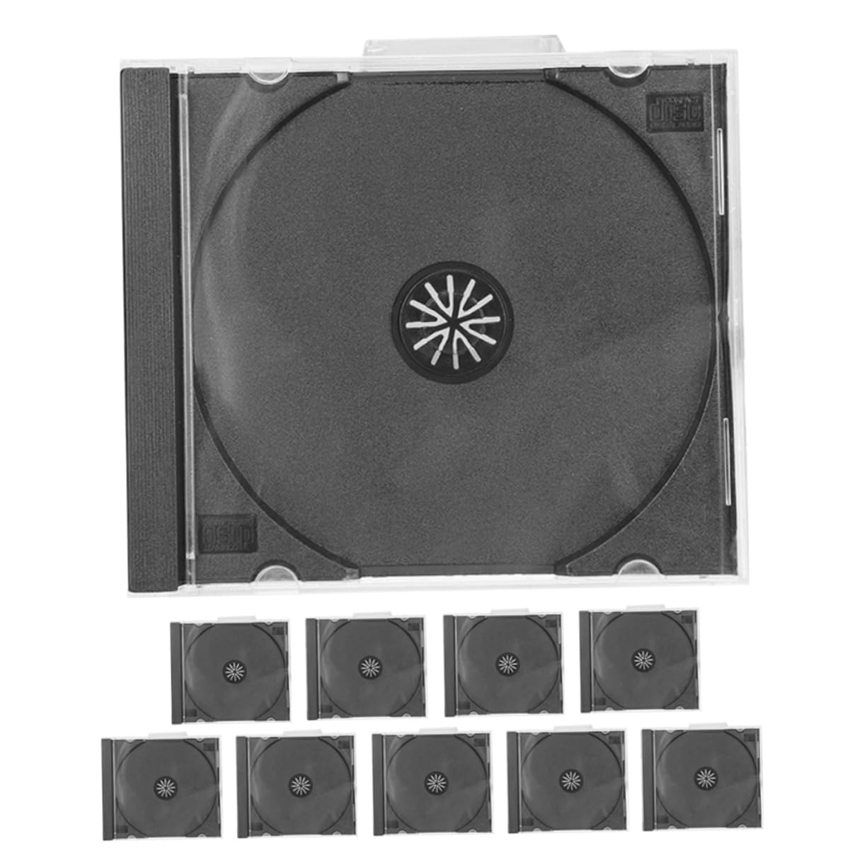 Yardenfun Custodia Trasparente e Facile da Identificare in Plastica per CD e Dvd 10 Pezzi Impilabile per L'organizzazione lo Storage Domestico
