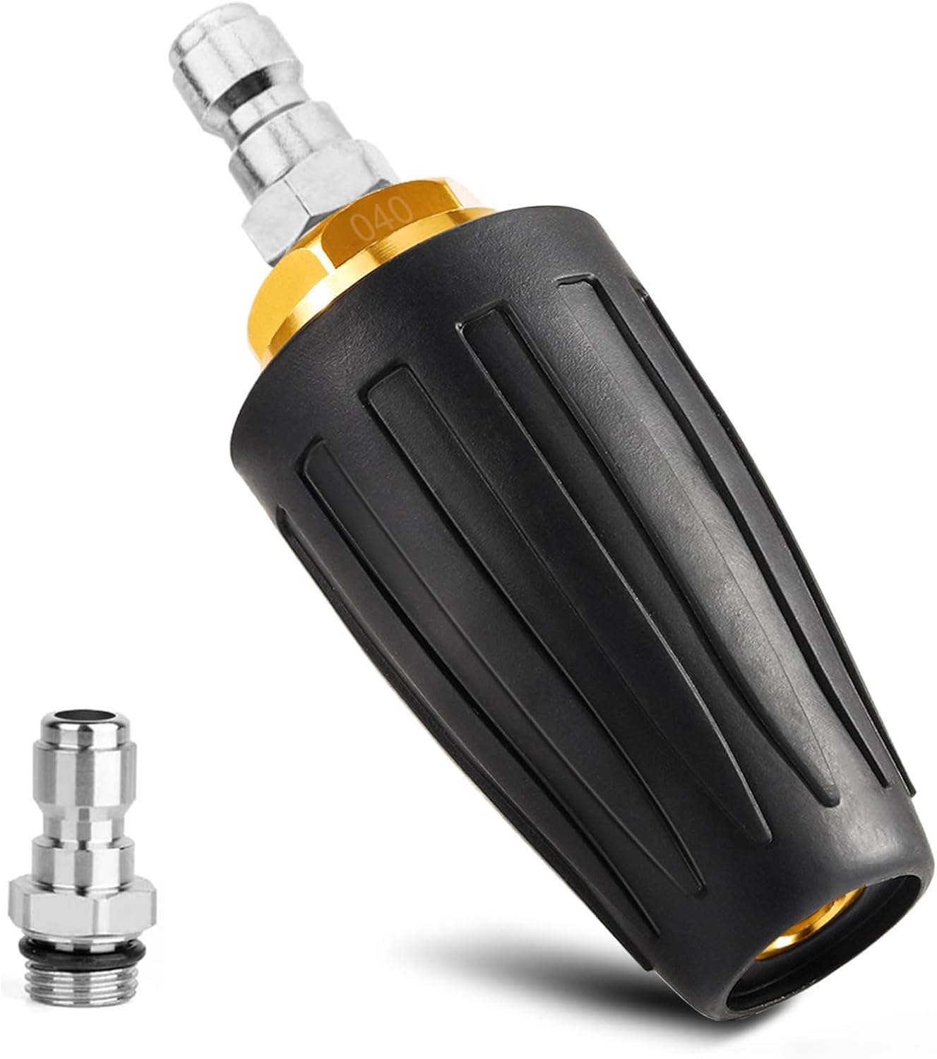 WEVOVE 4000 PSI Turbo Nozzle Pressure Washer Tip - Rotating 4.0 GPM Nozzle with 2PCS 1/4" Quick Connect for Brick, Concrete, Vinyl Cleaning