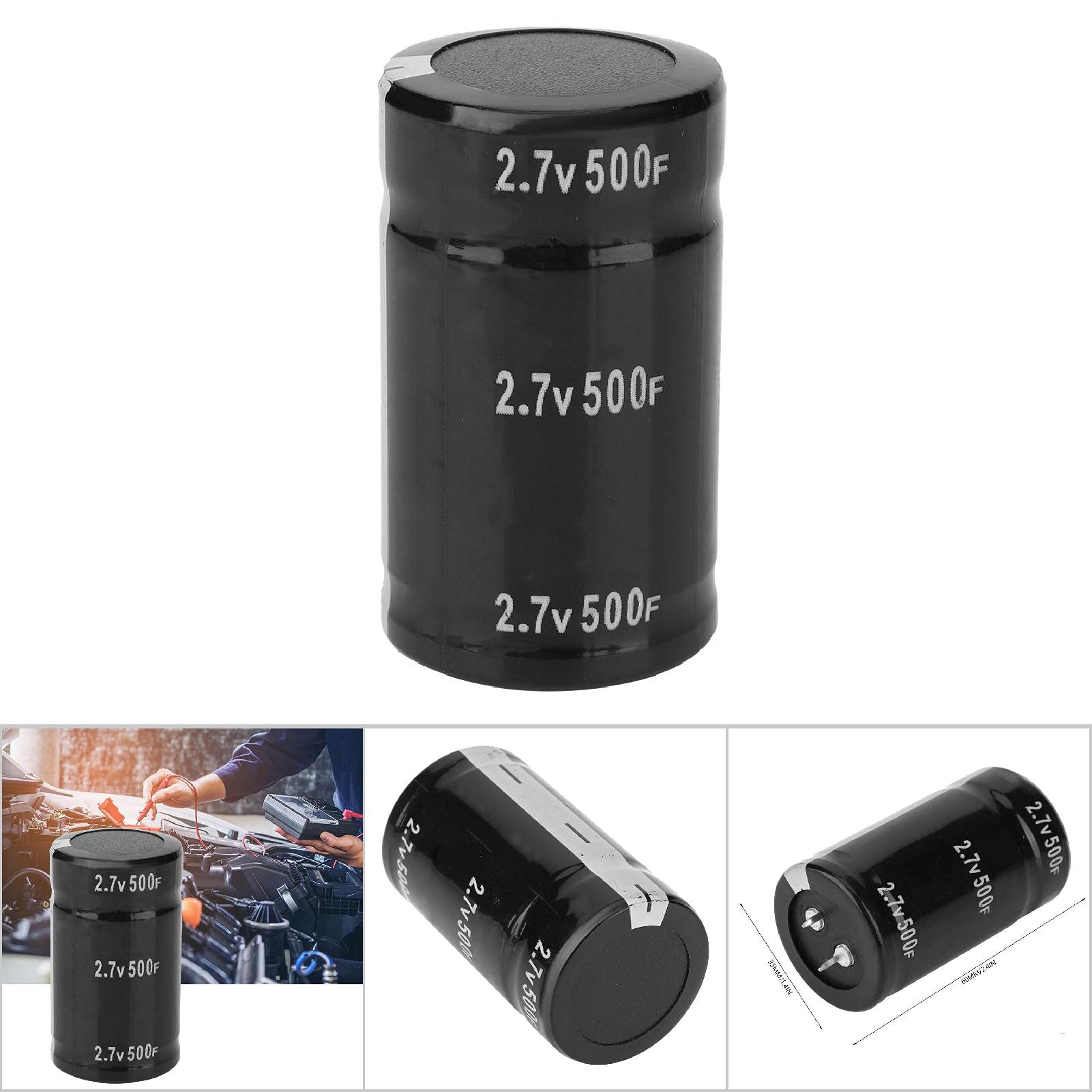 Condensador Super de 6 Piezas 2,7 V 500 F de Alta Capacidad para Rendimiento Automotriz 35 X 60 MM