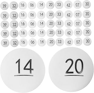 Kisangel 50 Bolas De Plástico para Bingo De Repuesto Pequeñas para Rifas Entretenimiento De Colores para Lotería Huecas Y Numeradas De Polipropileno